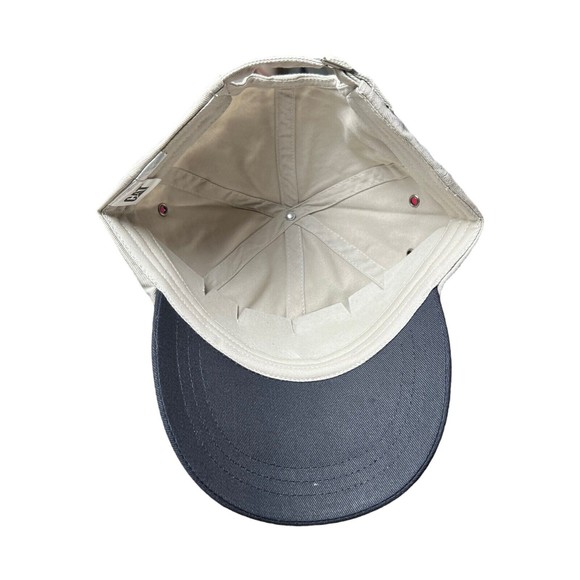 Caterpillar CAT Equipment Tan Canvas Embroidered Adjustable Cap Hat One Size - Picture 6 of 9